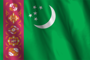 National Flag of Turkmenistan flag