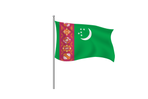 Turkmenistan Flag Clipart flag