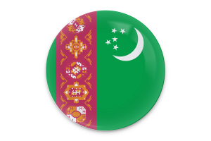 Turkmenistan Flag Vector Art flag