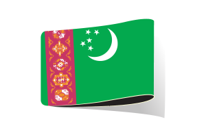 Turkmenistan Flag Illustration Clipart flag