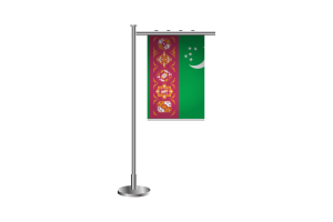 3d Turkmenistan Standing Flag flag