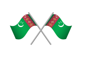 Turkmenistan Flag Emblem Vector Free flag