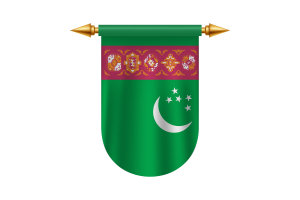 Turkmenistan Flag Emblem Vector Images flag