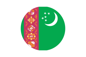 Turkmenistan Flag Circle Vector Free flag
