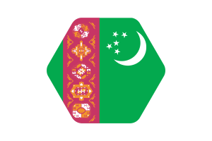 Turkmenistan Flag Vector Illustration flag