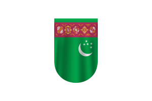 Turkmenistan Flag Vector Free Dowanlod (SVG,PNG) flag