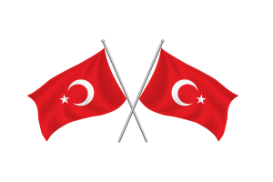 Turkey Waving Friendship Flag flag