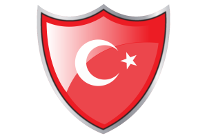 Shield with Flag of Turkey flag