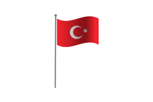 Waving Flag of Turkey flag