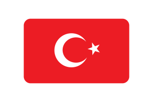 Turkey Flag Triangle Rounded Shape flag