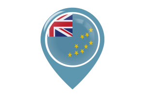 Tuvalu Flag Map Pin Icon flag