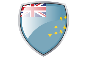 Tuvalu Flag Couche Heraldic Shield flag