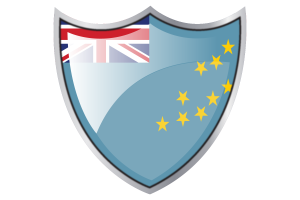 Shield with Flag of Tuvalu flag