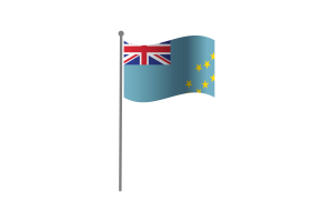 Waving Flag of Tuvalu flag