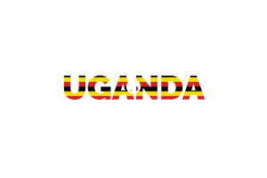 Uganda Text Art flag