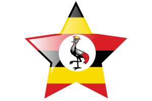Uganda Flag Star Icon flag