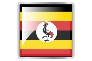 Uganda Flag Square icon flag