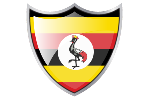 Shield with Flag of Uganda flag