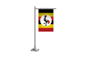 3d Uganda Standing Flag flag