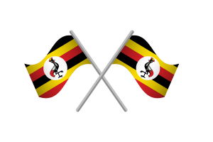 Uganda Flag Emblem Vector Free flag