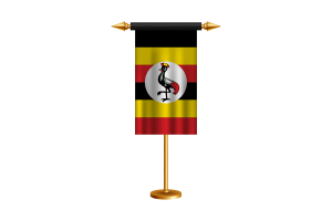Uganda Ceremonial Flag Vector Free flag