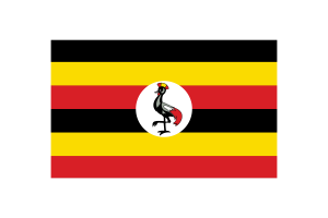 Uganda Flag Triangle Vector Illustration flag