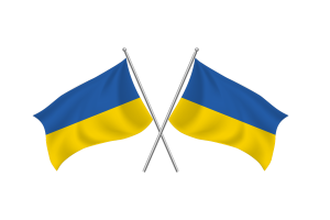 Ukraine Waving Friendship Flag flag