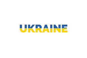 Ukraine Text Art flag