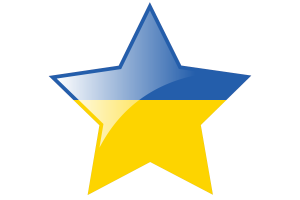 Ukraine Flag Star Icon flag