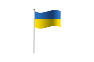 Waving Flag of Ukraine flag