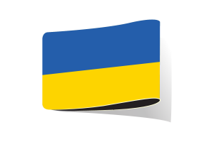 Ukraine Flag Illustration Clipart flag