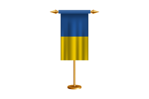 Ukraine Ceremonial Flag Vector Free flag