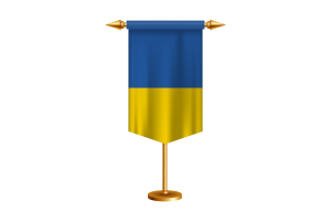 Ukraine Flag Illustration with Stand flag