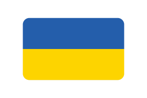 Ukraine Flag Triangle Rounded Shape flag