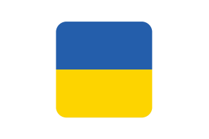 Ukraine Flag Square Rounded Shape flag