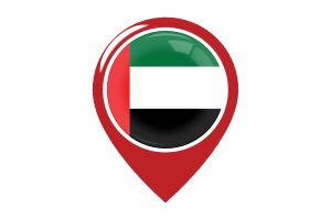 United Arab Emirates Flag Map Pin Icon flag