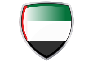 United Arab Emirates Flag Couche Heraldic Shield flag