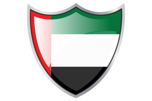 Shield with Flag of United Arab Emirates flag