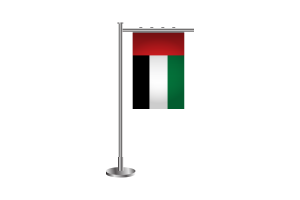 3d United Arab Emirates Standing Flag flag