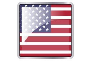 Icona quadrata della bandiera degli Stati Uniti d'America flag