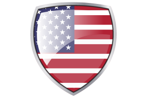 Scudo araldico della bandiera degli Stati Uniti d'America flag