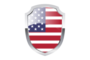 Logo scudo degli Stati Uniti d'America flag