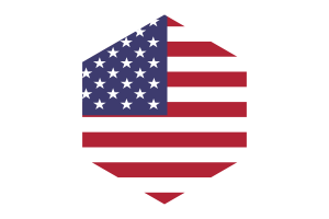 Bandiera degli Stati Uniti d'America Forma Esagono flag
