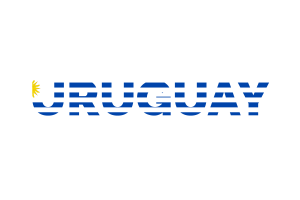 Uruguay Text Kunst flag