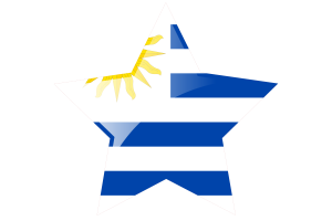 Uruguay Flagge Stern-Icon flag