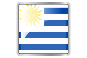 Uruguay Flagge Quadrat-Icon flag
