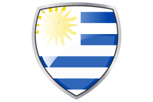 Uruguay Flagge Couche Wappen flag