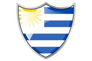 Wappen mit Flagge von Uruguay flag