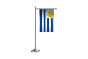 3D Uruguay stehende Flagge flag