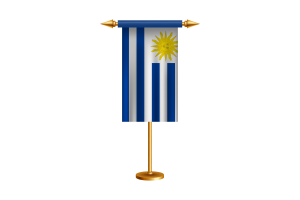 Uruguay zeremonielle Flagge Vektor kostenlos flag
